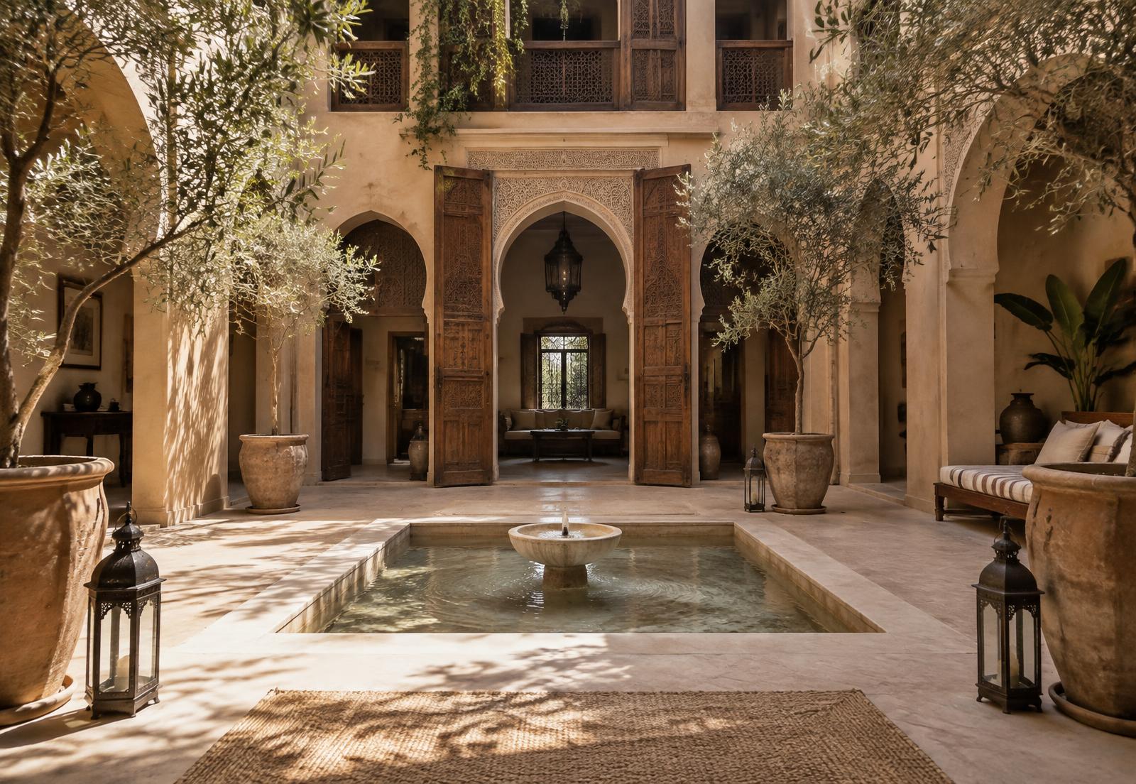 Patio d'un logement à Marrakech